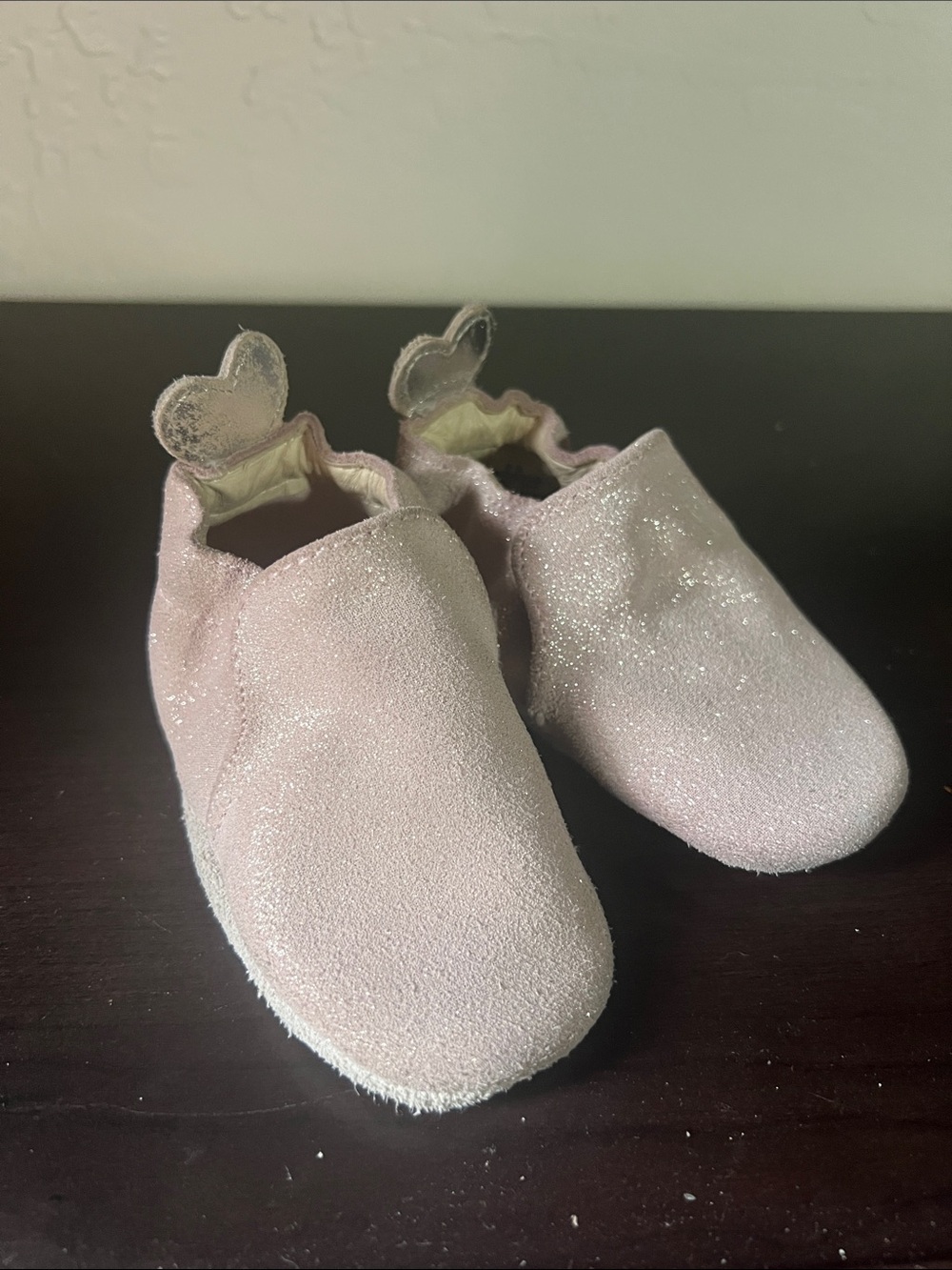 Robeez Pink Pearl Glitter Baby Shoes